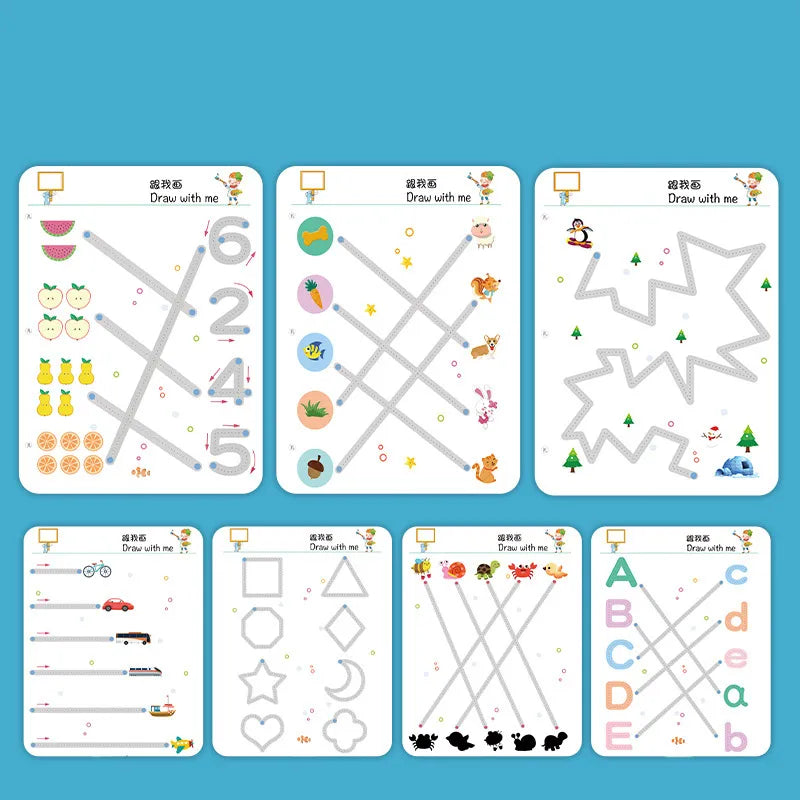 A4 Kids Educational Learning Tracing Book