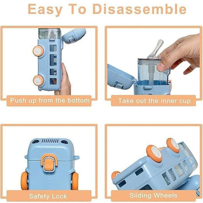 Portable Bus Water Bottle with Straw & Strap Regular price