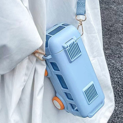 Portable Bus Water Bottle with Straw & Strap Regular price