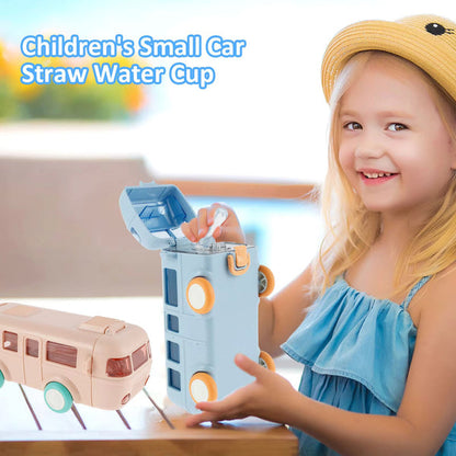 Portable Bus Water Bottle with Straw & Strap Regular price